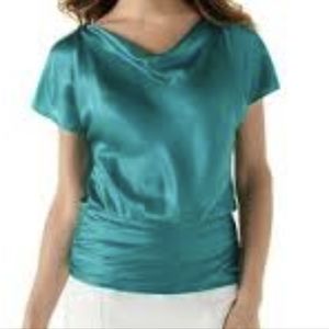 Silk Butterfly-Sleeve Blouse